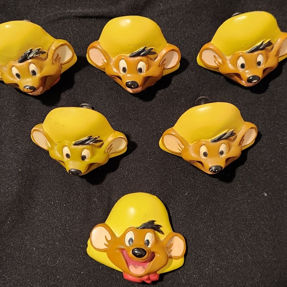 Looney Tunes Speedy Gonzales Drawer Pull Door Cabinet Knob Lot Vtg
